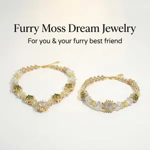 Furry Moss Dream-- Adjustable Human & Pet Necklace Set