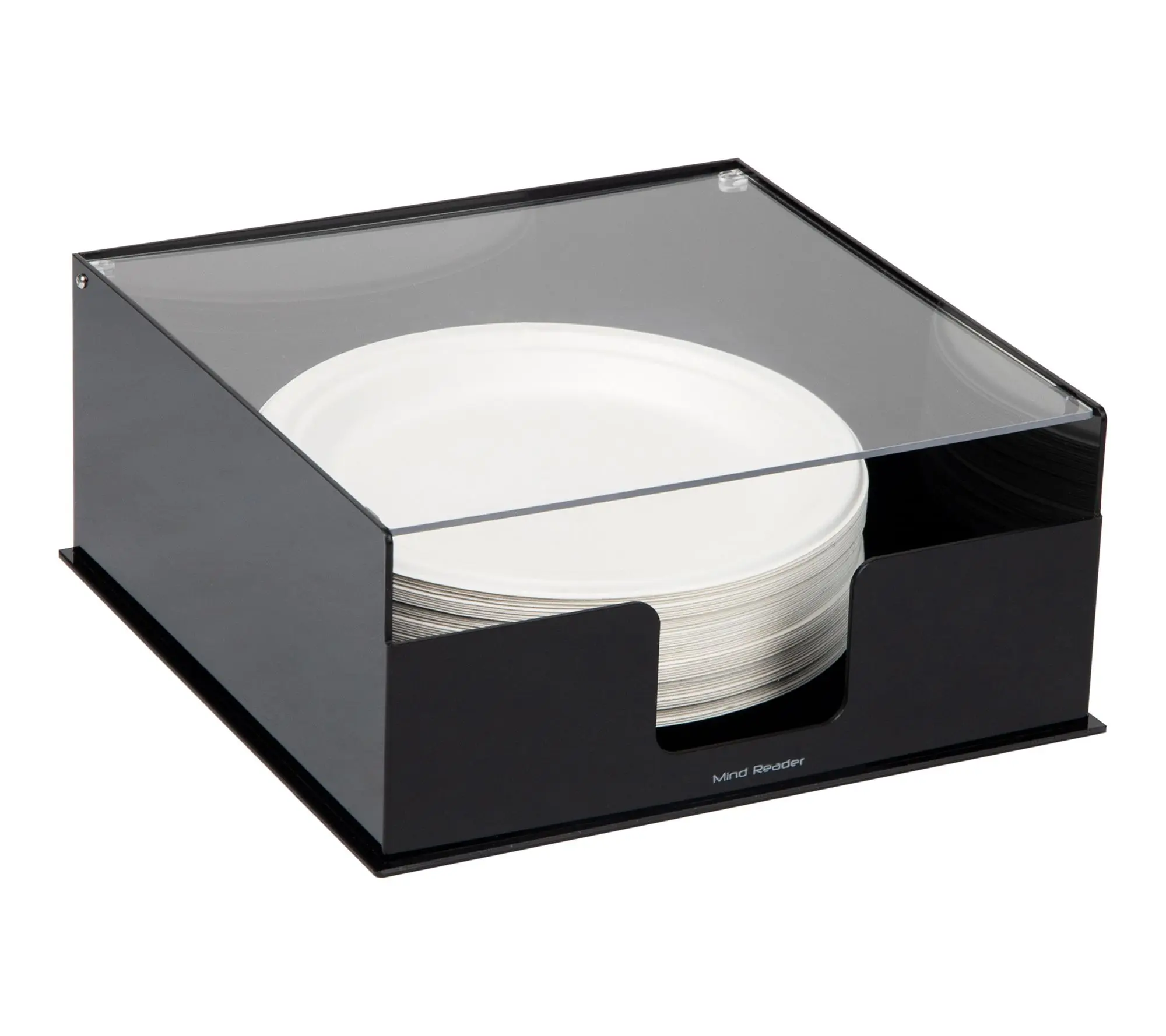 Mind Reader Paper Plate Covered Dispenser Holder