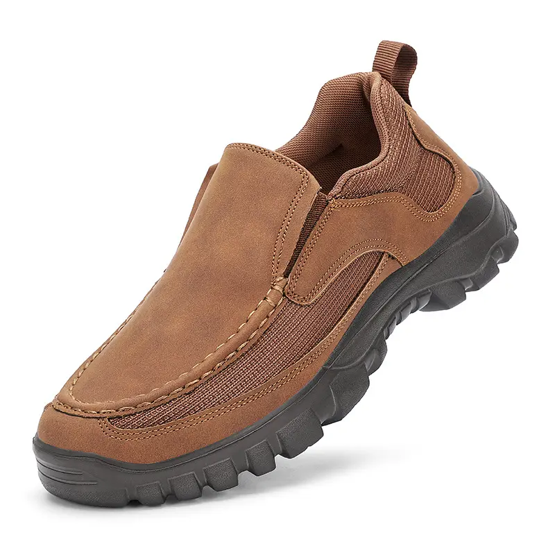 Men's Chunky Slip-On Outdoor Footwear - Comfortable, Breathable Athletic Walking Loafers Sneakers, Shoes