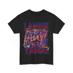 Lamine Yamal Bootleg Retro Vintage 90s Graphic T-Shirt, Barcelonaaa Soccer Shirt, Unisex Tshirt, Graphic Tees, Gothic Grunge Y2k Emo Scene Amity Affliction Style Clothes Women Streetwear