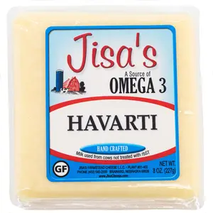 Havarti Cheese Block | 8 oz | Jisa's Farmstead Cheese