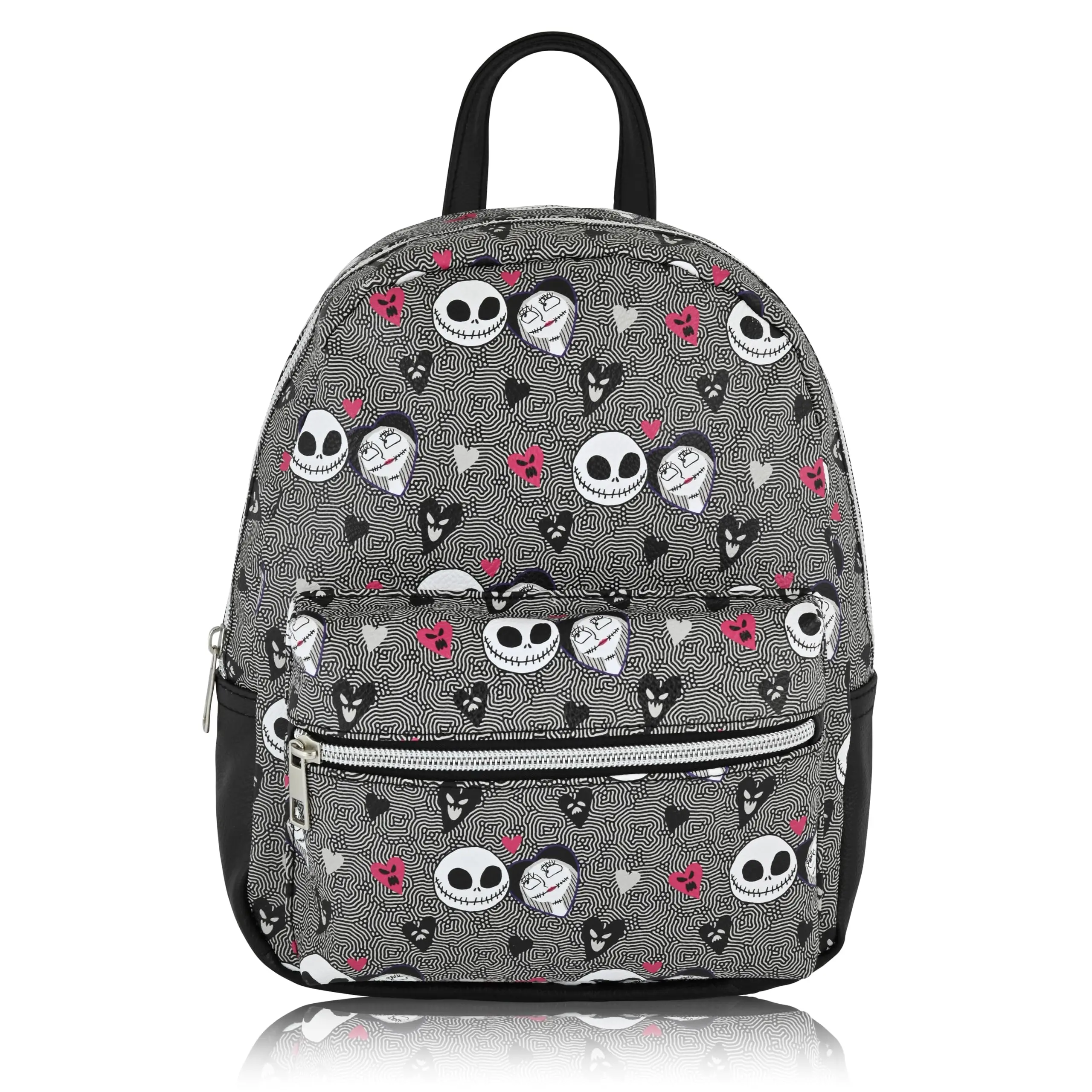 Fast Forward Nightmare Before Christmas Backpack | Cute PU Leather 10" Jack Skellington Mini Backpack Purse