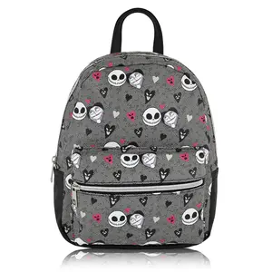 Fast Forward Nightmare Before Christmas Backpack | Cute PU Leather 10" Jack Skellington Mini Backpack Purse