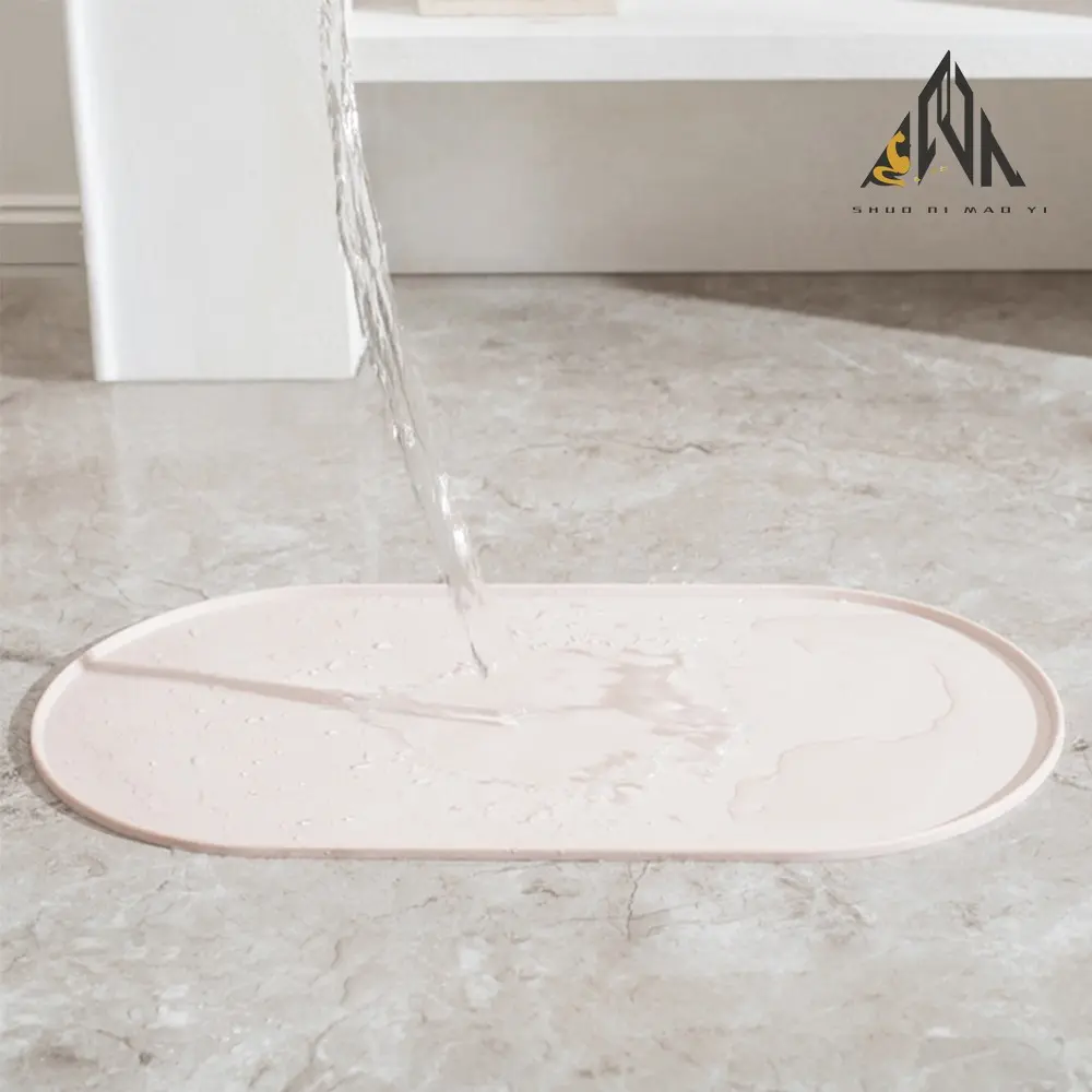 Non-Slip Silicone Bowl Mat with Raised Edges, Durable Pet Feeding Accessory, Easy to Clean Design for Dogs and Cats, Neater Feeder
