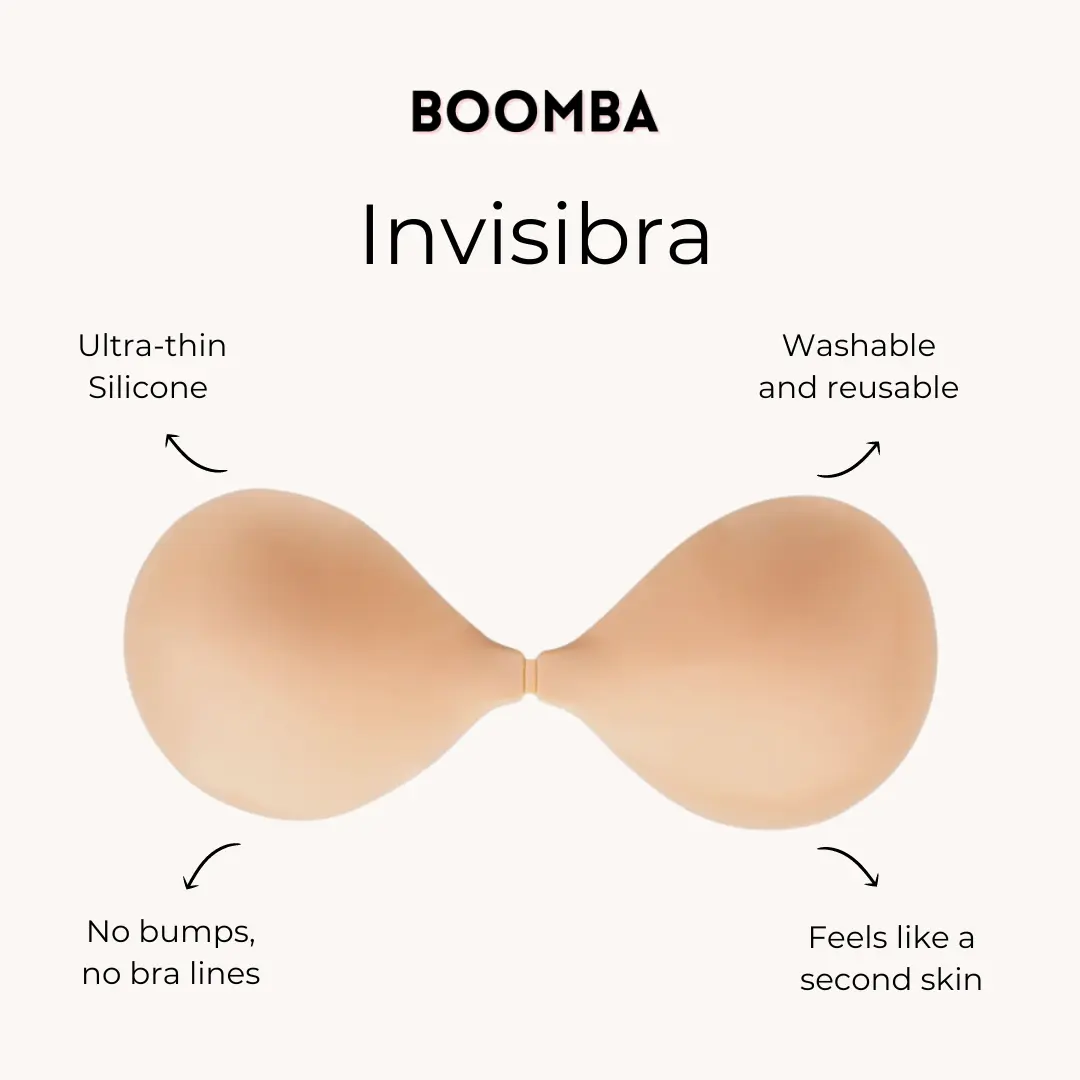 BOOMBA Invisibra - Patented Sticky Fashion Bra Inserts BOOMBA Invisibra - Patented Sticky Fashion Bra Inserts