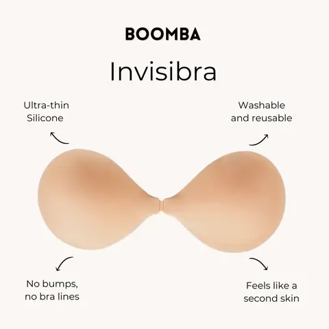 BOOMBA Invisibra - Patented Sticky Fashion Bra