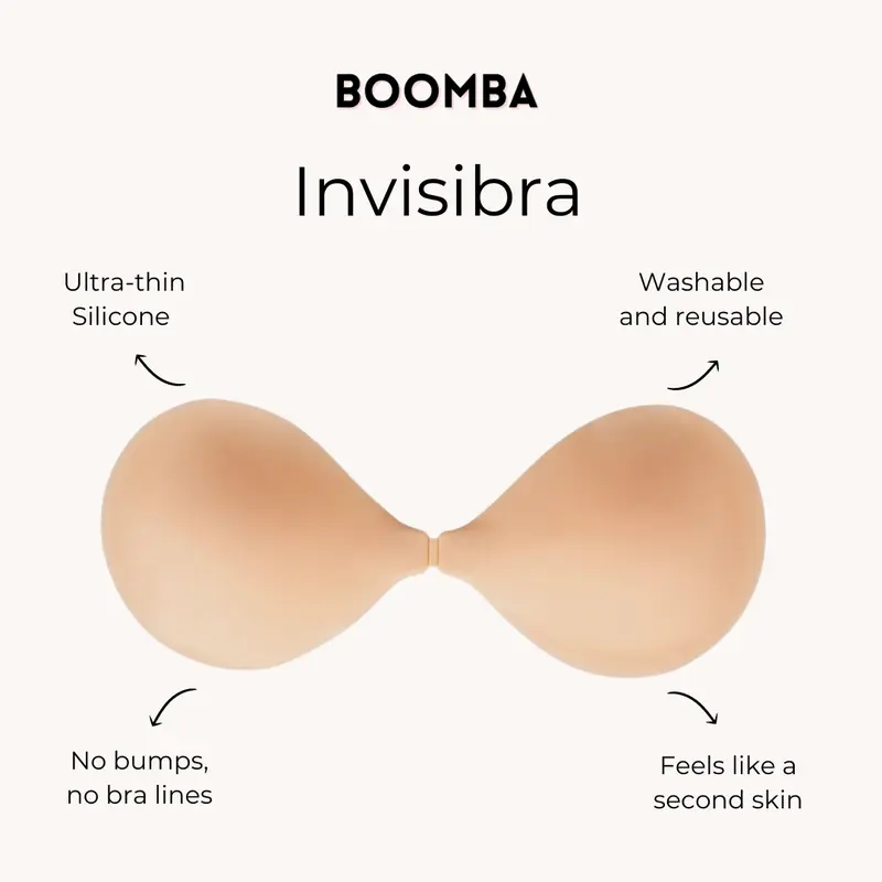 BOOMBA Invisibra - Patented Sticky Fashion Bra