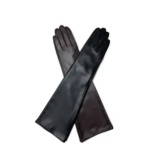 Haining Cross-border Europe, America and Russia Ladies 45cm Extended Sheepskin Leather Thin Warm Winter Long Gloves