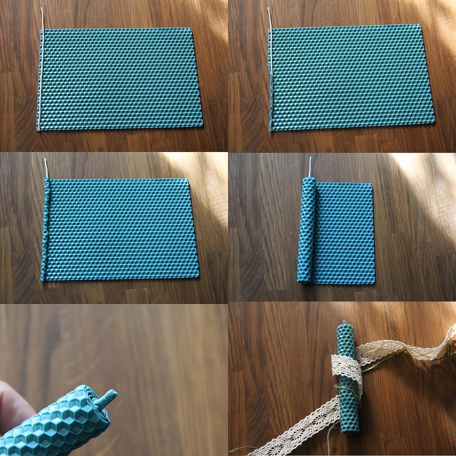 14-piece rainbow-colored beeswax candle making kit, 6×8 inch honeycomb wax sheets, tags, lace, string, Christmas/Halloween DIY crafts, niche gift set, for DIY enthusiasts, can be given to men and women, for holidays or graduates， home decor