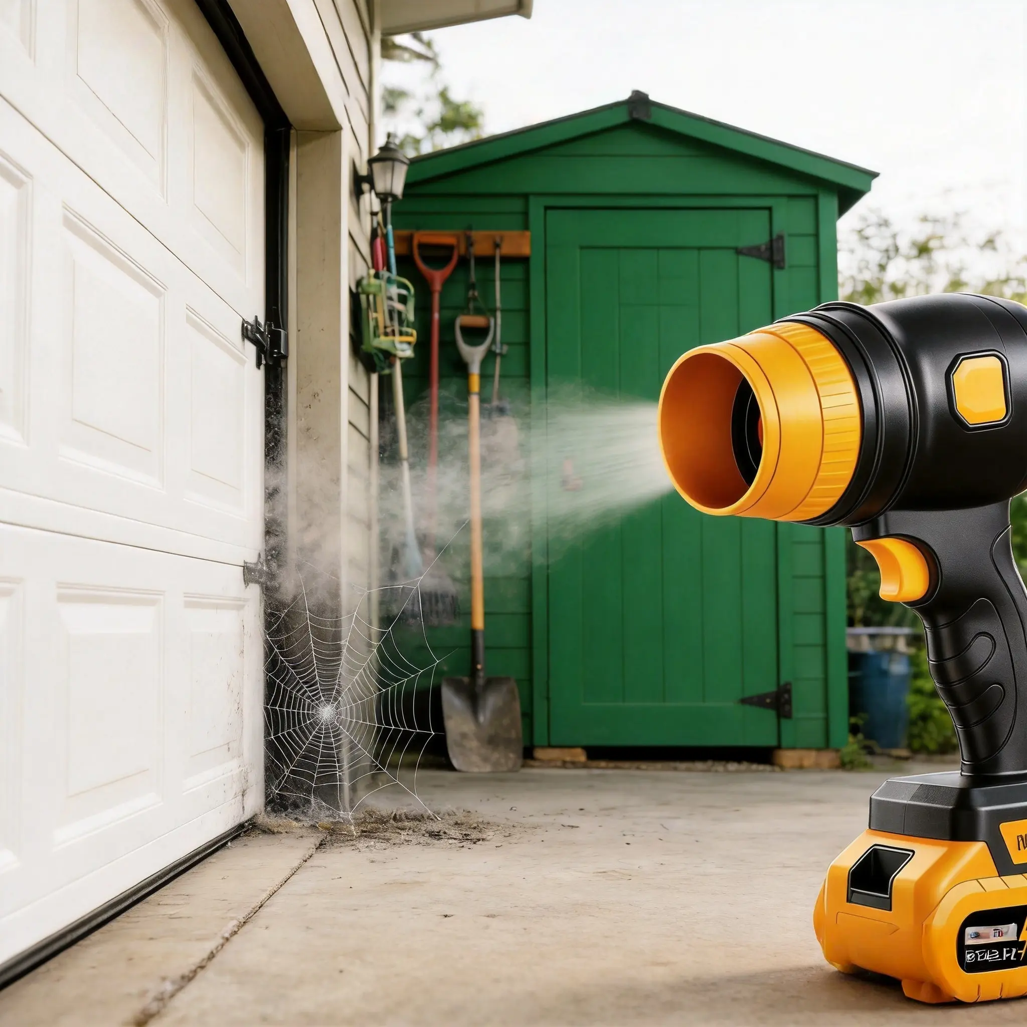 1 household gardening vehicle, car repair vehicle, portable turbojet blower, mini cordless air dust collector with built-in 21V 2400mAh rechargeable battery pack, 34000RPM high-speed copper motor, used for vehicle detail processing workshop cleaning