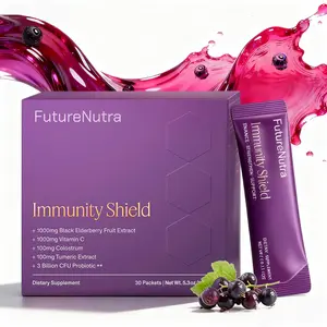 FutureNutra Gut Health & Immune Support Drink Mix Powder Packets with Probiotics & Elderberry for Microbiome Balance, Gut-Immune Axis Support, Gluten Free, 30 Servings