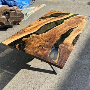 [BST111] Black Walnut Wood Epoxy Table custom epoxy river slab table, Executive Desk, Custom Large Epoxy River Table, Solid Wood Slabs Table, Large Computer Office Desk Workstation, Business Furniture for Home Office