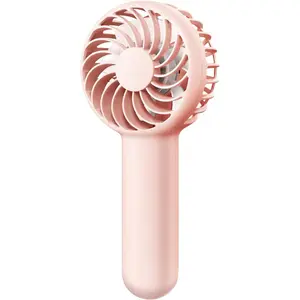 Mini Portable Fan, 3 Speed  Handheld Fan, 2000mAh  Operated Cute Design Personal Small Fan, USB Rechargeable Makeup Eyelash Hand Fan Travel Essentials for Women Girls Pink
