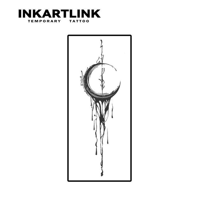 INKARTLINK Tattoo Tech, 2 Sheets Semi-Permanent Temporary Tattoos ,Nocturne Streak,Adult Art Design,Lasts 1-2 Weeks, Waterproof, Realistic Look, No Adhesive, No Reflection,For Man And Woman,Ideal for Swimming, Party