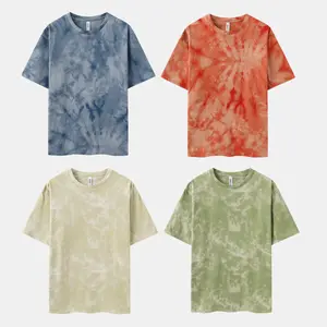 ECOTONE BLANKS Men's 4-Piece 5.3 oz Cotton Classic Short-Sleeve T-Shirt Set - ECO Wash, Sustainable Stitch Fabric, Casual Round Neck, Tie Dye Clothes, Streetwear Menswear Tops