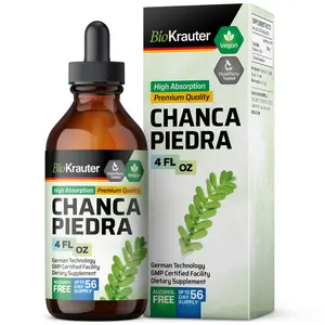 BioKrauter Chanca Piedra Tincture Bottle - Vegan, High Absorption, Premium Quality - Naturally Supports Kidney Health - Healthcare Supplement