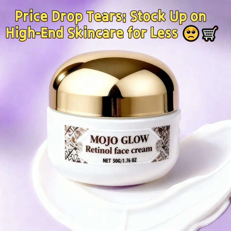 The link is HERE. Get it before we come to our senses!Retinol Cream for Sensitive Skin with Bakuchiol & Ceramide Fades Fine Lines Dark Spots Non-Irritating Hydrating Night Cream Cruelty-Free Moisturizers Hydrate Moisture Moisturizingskin elasticity