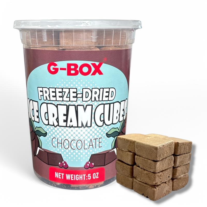 G-Box Freeze Dried Ice Cream Cubes in Air-tight Sealed Container | Vanilla | Chocolate | Snack Dessert