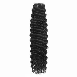 ChiChiFlow 12A Human Hair Bundles 16-26 Inch 3 Deep Wave 100% Unprocessed Brazilian Remy Virgin Hair Extensions Raw Quick Weave for Natural Voluminous Look