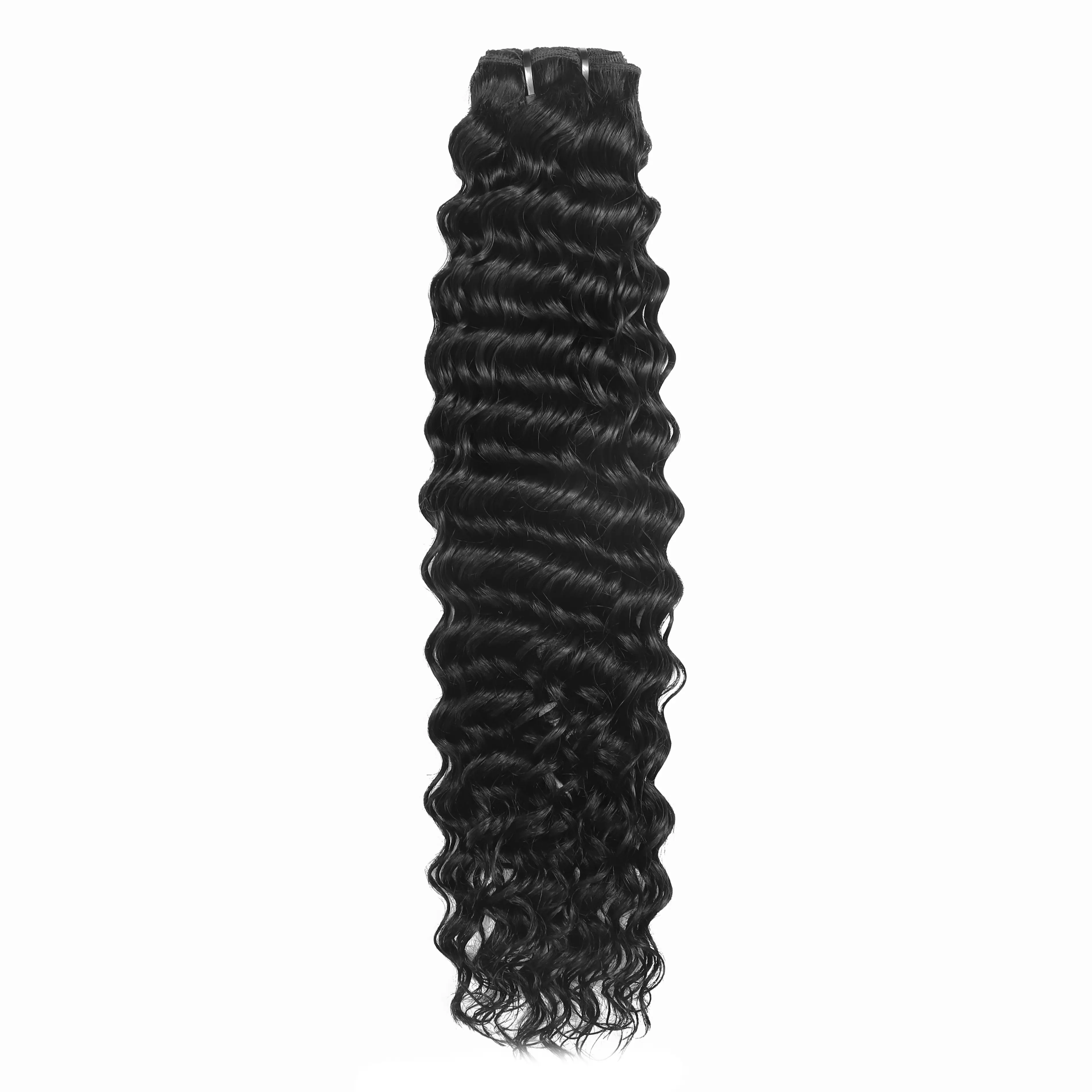 CHICHIFLOW 12A Brazilian Remy Virgin Human Hair Bundles, 3 Deep Wave 16-26 in, 100% Unprocessed Hair Extensions for Quick Weave & Natural Voluminous Styling