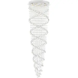 CWI Lighting Double Spiral 9 Light 24 inch Chrome Flush Mount Ceiling Light 6606C24C