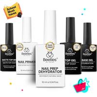 5 Pcs 10ml Clear Gel Top Coat and Base Set