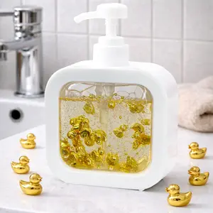 Gold Mini Ducks and Hand Soap Dispenser for Bathroom& Kitchen,Colorful Tiny Ducks to Hide,Hand Soap Dispenser Decoration Mini Ducks,