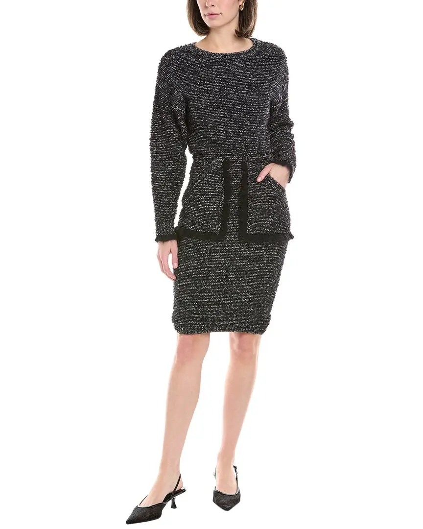 Elisabetta Franchi Boucle Wool-Blend Sweaterdress
