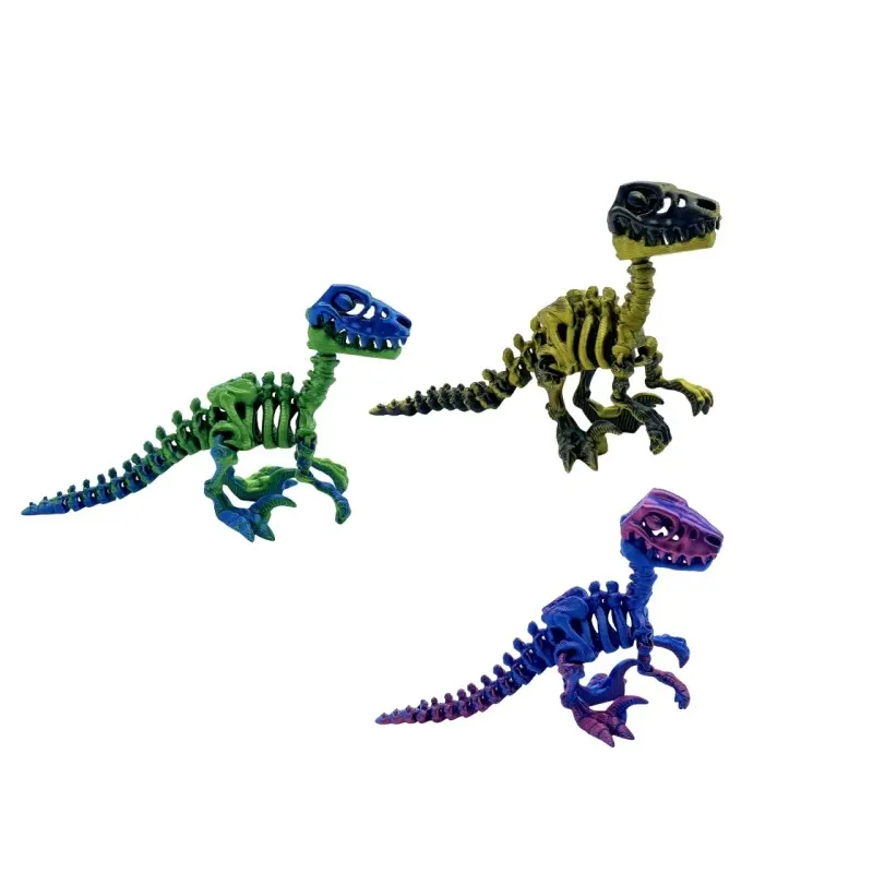 3pcs 5pcs Dinosaur Raptor Figurines with Articulated Joints, Articulating Animal Figurines, Dinosaur Figures, Figure Set, Ideal for Home Decoration and Office Desk Accessories, Perfect for Halloween, Christmas, and Birthday Gifts