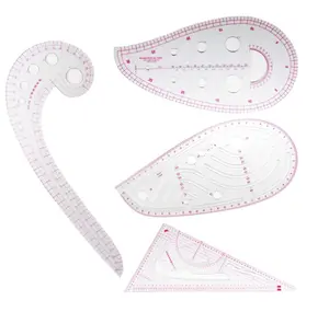 Pattern Sewing Rulers Set, Plastic Sew French Curve Ruler, Metric Curve Shaped Rulers for Designers and Tailors, Perfect for Drawing, Craft, Sewing