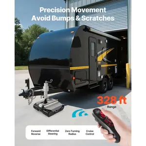 VEVOR Electric Trailer Mover, 9000 lbs Max Towing Capacity, Remote-Controlled Trailer Mover with 328 ft Wireless Range, Motorised Camper Trolley Kit Fits for Camper RV Caravan Boat Trailer Jack