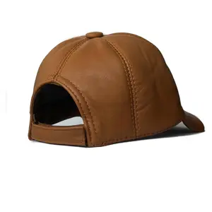 Lukkizara Mens Womans Leather Cap 100% Genuine Real Lambskin Leather