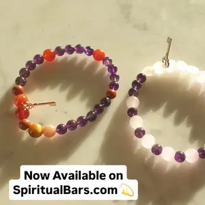 Amethyst Bracelets - Carnelian & Rose Quartz