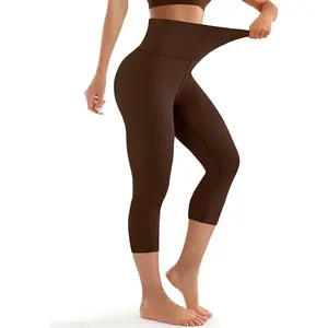 Women's Buttery Soft Yoga Leggings - High Waisted Full Length Pants for Workout, Athletic Routines and Daily Wear