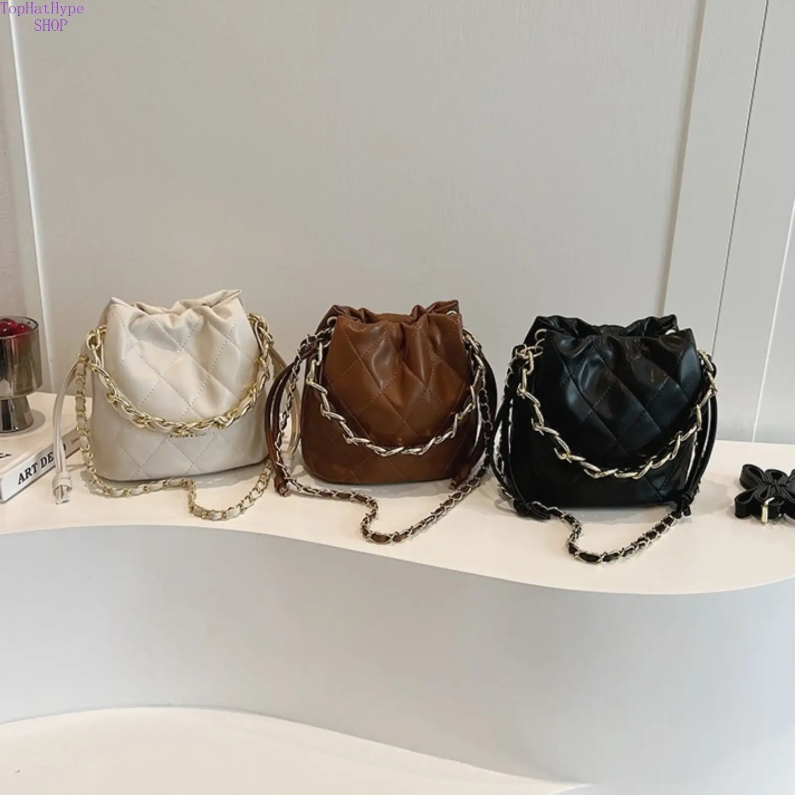 2026 New Popular Quilted Large Capacity Bag for Women, Stylish Tote Bucket Shoulder Purse, Trendy Chain Mini Crossbody Handbag, Elegant Daily Bag Ideal for Work Commute, Shopping & Daily Outfits Matching, Bags, Purses