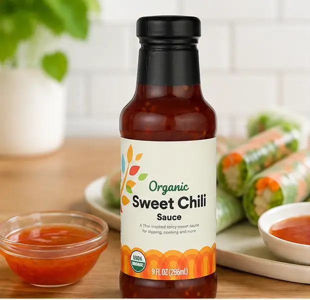 Organic Sweet Chili Sauce, 9 Fl Oz | Sweet & Spicy Chili Dipping Sauce for Cooking, Marinades & Everyday Meals