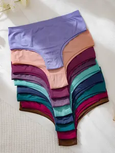 Women's Seamless Design Triangle Panties Set, Comfortable Minimalist Series, Daily Use Underwear for Women, 9 Pieces Pack, Soft Minimalist Panty