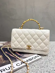 Pre-owned CHANEL Premium Lambskin Leather Shoulder Bags CC Handle Flap Bag（50741038）