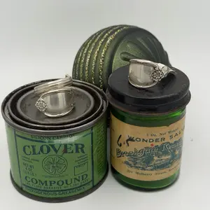 Remembrance silver plated antique spoon ring. 24 hour turnaround custom-made antique ring.