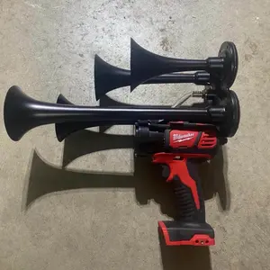Milwaukee Train Horn - Red and Black Design with Multiple Horns for Enhanced Sound