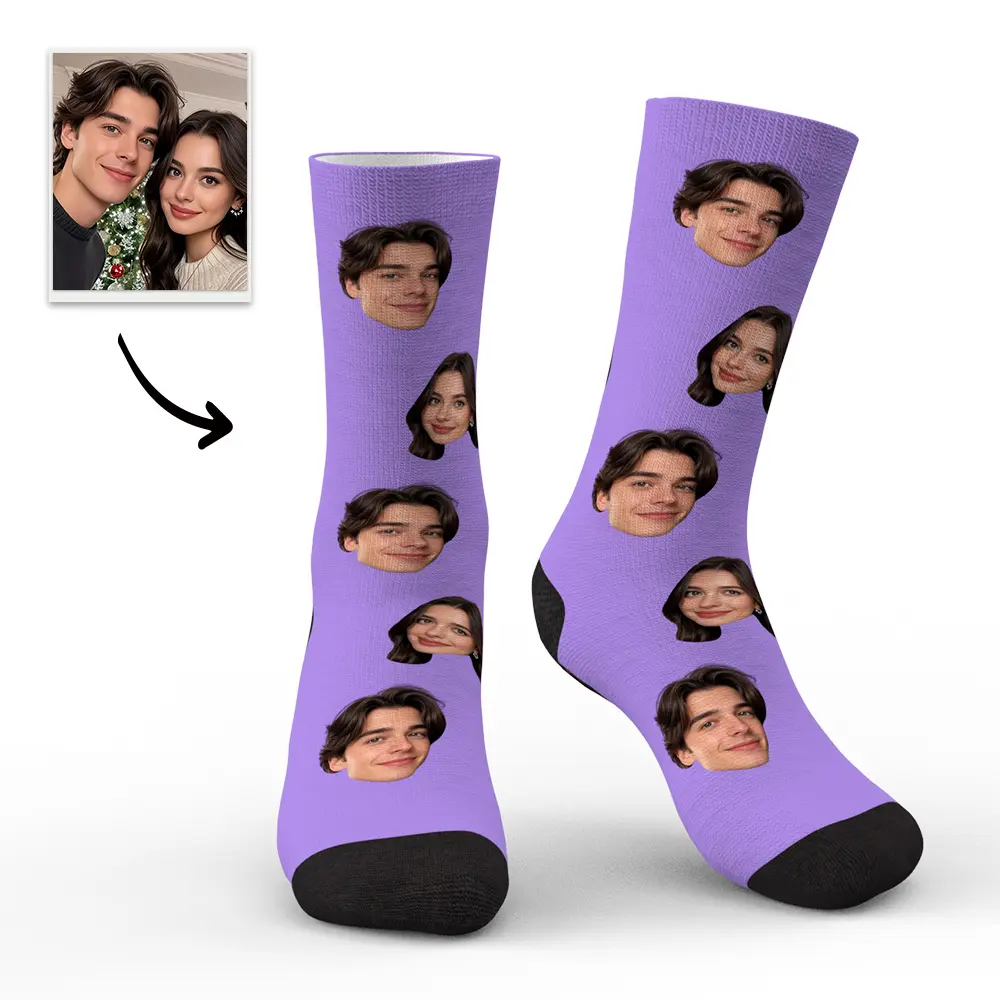 Custom Face Socks with Picture Personalized Photo Socks Gifts for Christmas