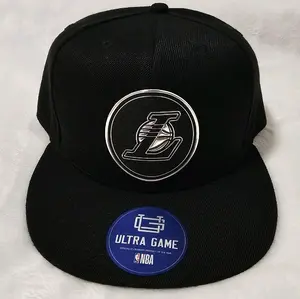 Los Angeles Lakers All Black Ultra Game SnapBack Hat NWT