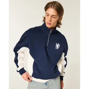 Hollister Chelsea Fc Graphic Quarter-Zip Sweatshirt Hollister Chelsea Fc Graphic Quarter-Zip Sweatshirt
