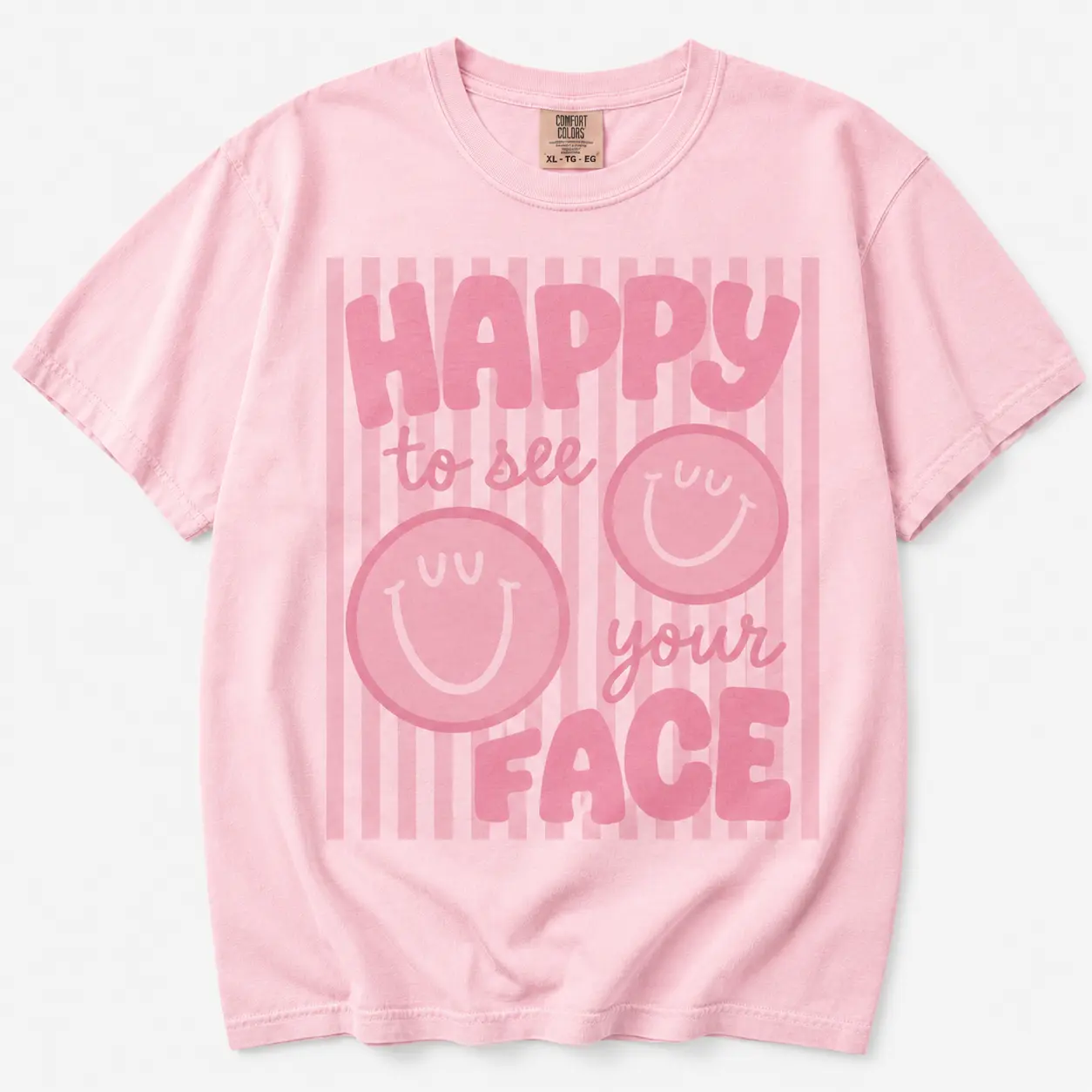 Comfort Colors Happy To See Your Face Comfort Colors Tee, Teacher Back To School Shirt, Back to School Gift, Gift For School Top Womenswear Tshirt