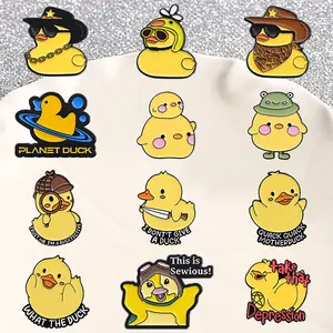12PCS cartoon cute yellow duck series pins, suitable for accessories on backpacks and clothing, suitable for men and women to wear, exquisite gifts to give to family and friends, perfect gifts summervibes