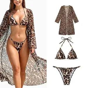 Women's 3 Pieces Bikini Set Swimsuit, Tropical Beach Swimwear/ Bathing Suit with Cover up- Available in two styles S-3XL outdoorfun