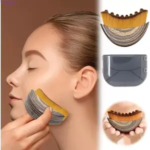 Ergonomic Crescent Face Massager Brush, Lymphatic Drainage Tool for Contouring, Multi-Use Beauty Accessory for Face and Neck Care, Soft Spa Massage Tool