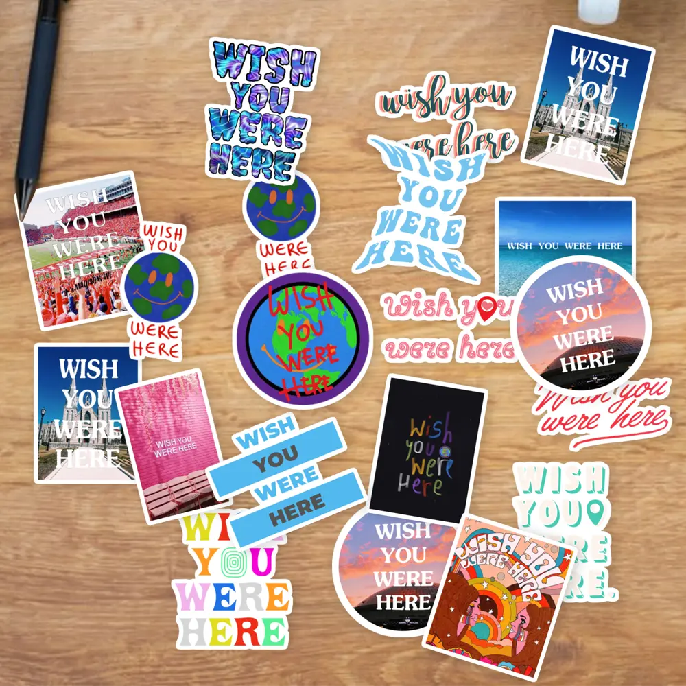 Stickers Pack 20 Pcs Wish Skateboard You Water were Bike Bottle Here Colorful Astroworld Luggage Laptop Car Waterproof Vinyl Bumper Aesthetic Guitar