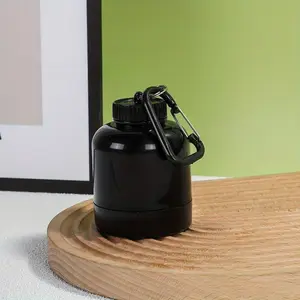 Portable Protein Powder Jar with Carabiner, 1 Count Protein Shaker Cartridge, Refillable Jar, Suitable for Outdoor Sports, Gym Fitness, Bottles, Plastic Dispensing Bottle