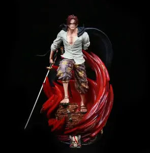 Anime One Piece GK Four Emperors Red Haired Shanks Figure PVC Model 35CM